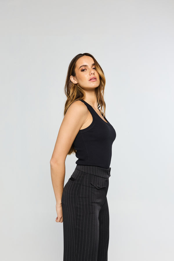 Calça Dritto Risca de Giz Nero