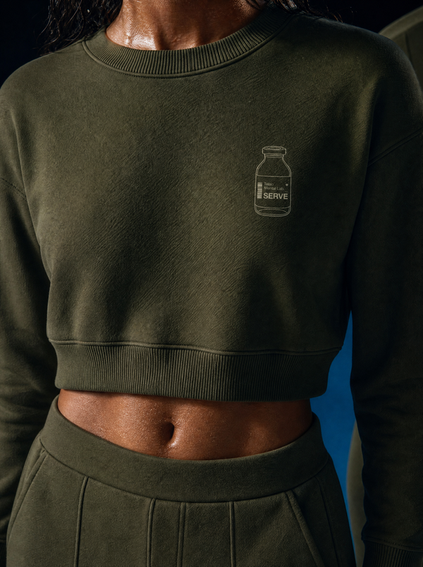 Moletom Feminino Crop SERVE